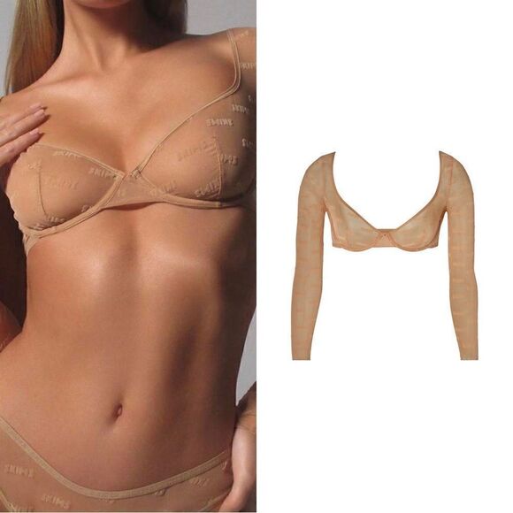 RARE SKIMS After Hours Long Sleeve Mesh Top - Picture 3 of 7